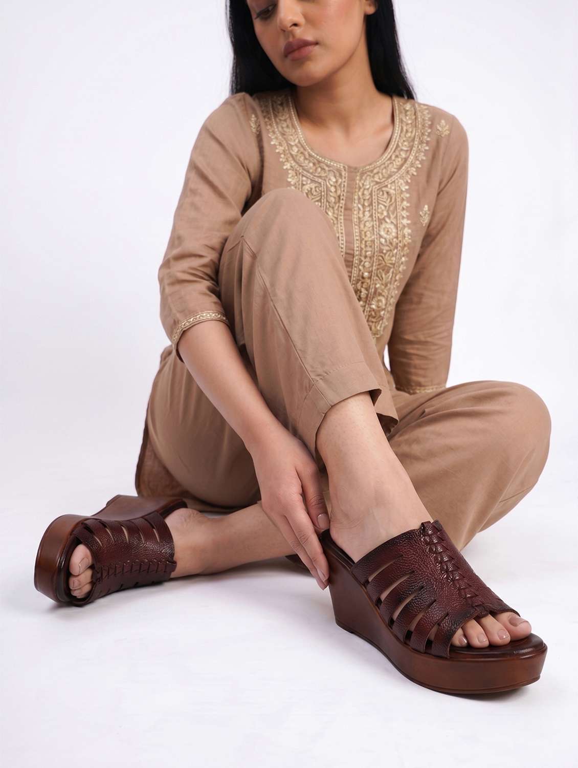 women textured slip on wedges - 22567784 -  Standard Image - 4