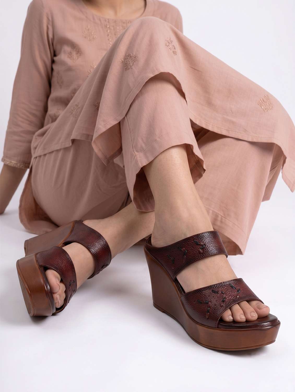 women textured slip on wedges - 22567786 -  Standard Image - 4
