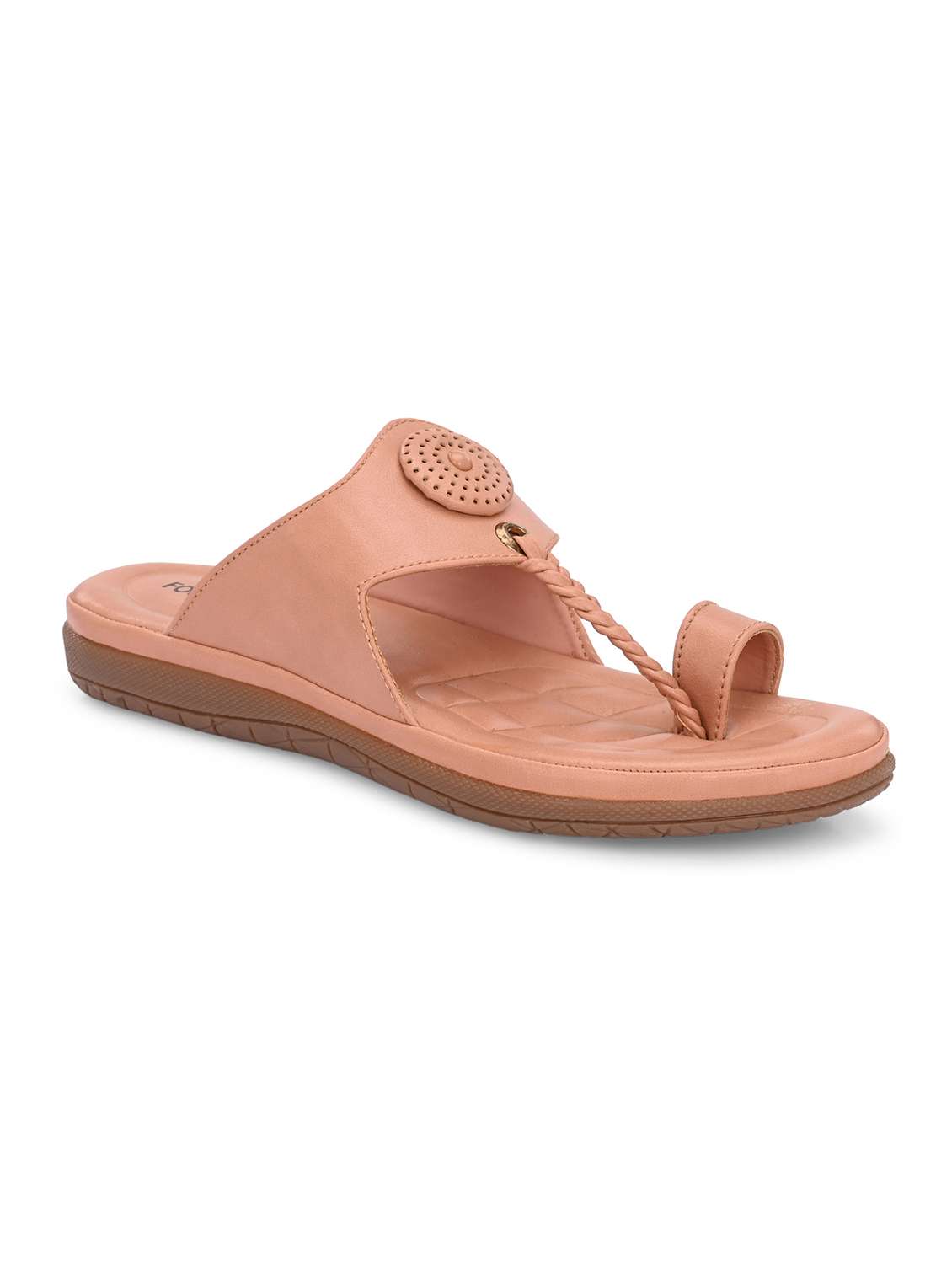 women pink toe separator kolhapuri - 22567806 -  Standard Image - 1