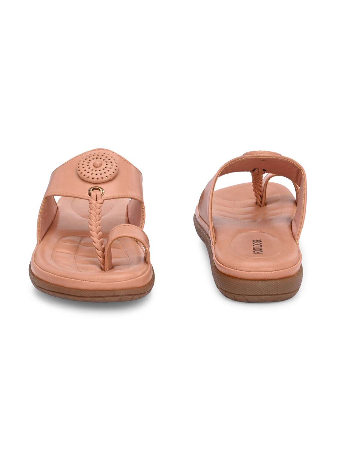 women pink toe separator kolhapuri - 22567806 -  Standard Image - 4