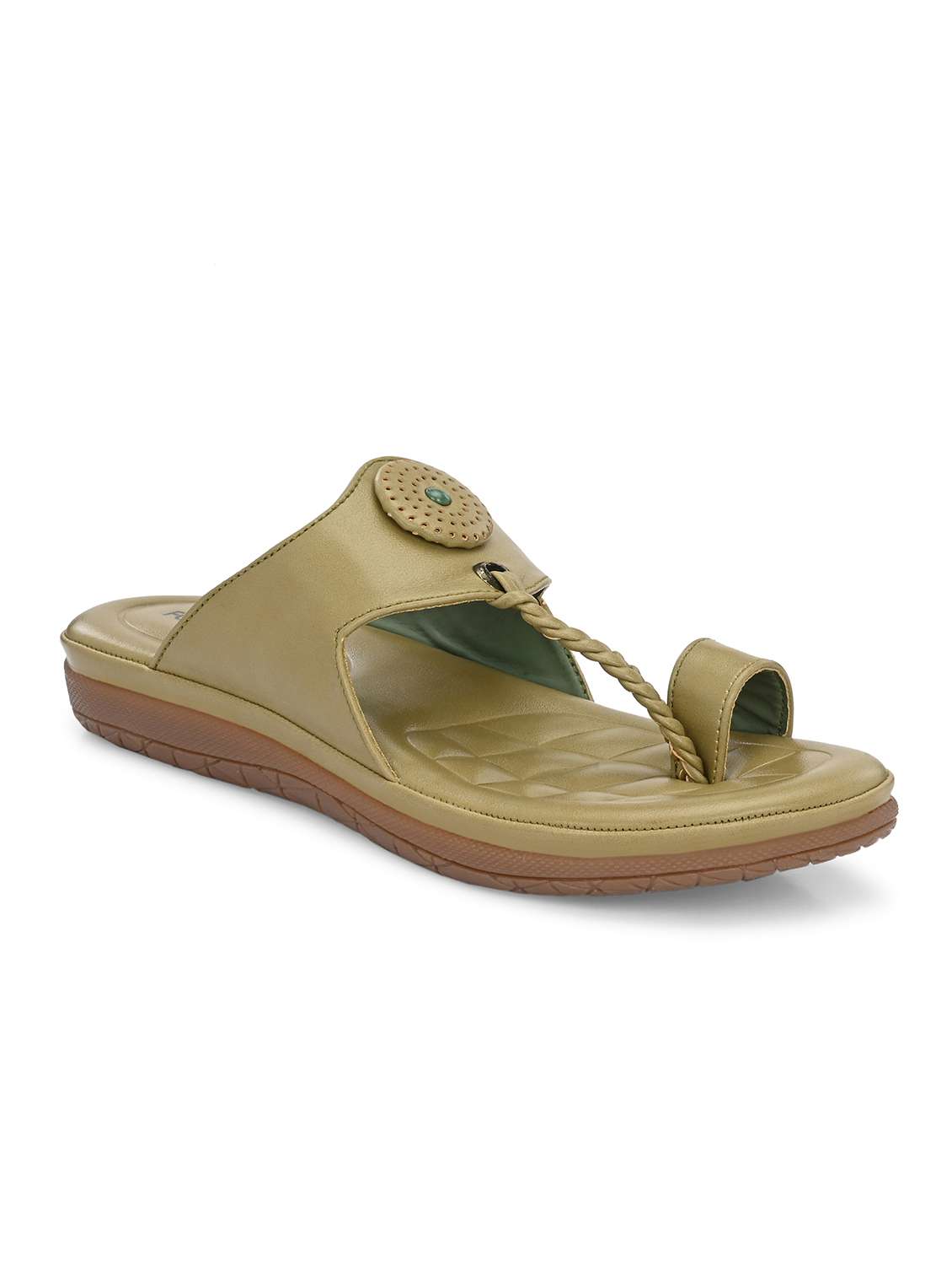 women green toe separator kolhapuri - 22567807 -  Standard Image - 1