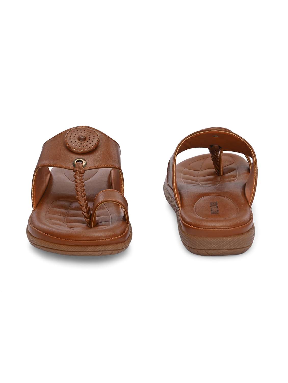 women tan toe separator kolhapuri - 22567808 -  Standard Image - 4