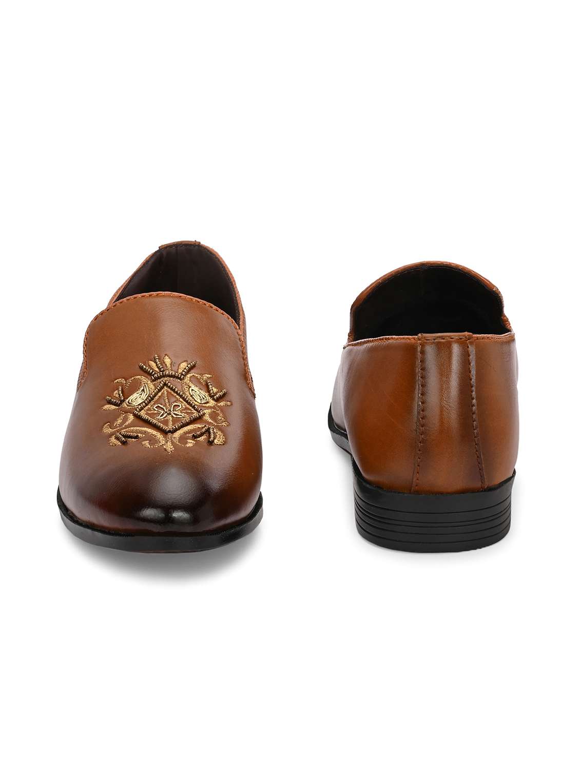 men tan slip on mojari - 22567821 -  Standard Image - 4