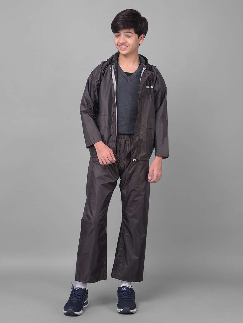 unisex solid long sleeves rain suit