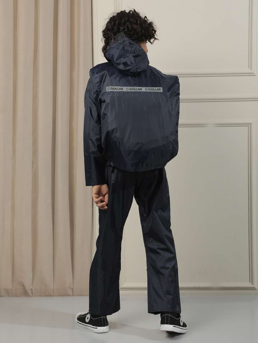 unisex solid long sleeves rain suit - 22567824 -  Standard Image - 4