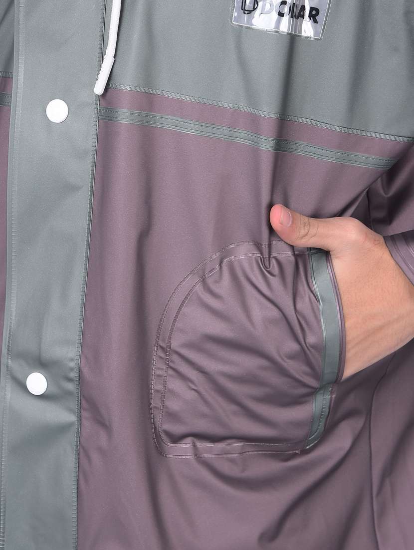 unisex colourblocked long sleeves rain suit - 22567826 -  Standard Image - 1