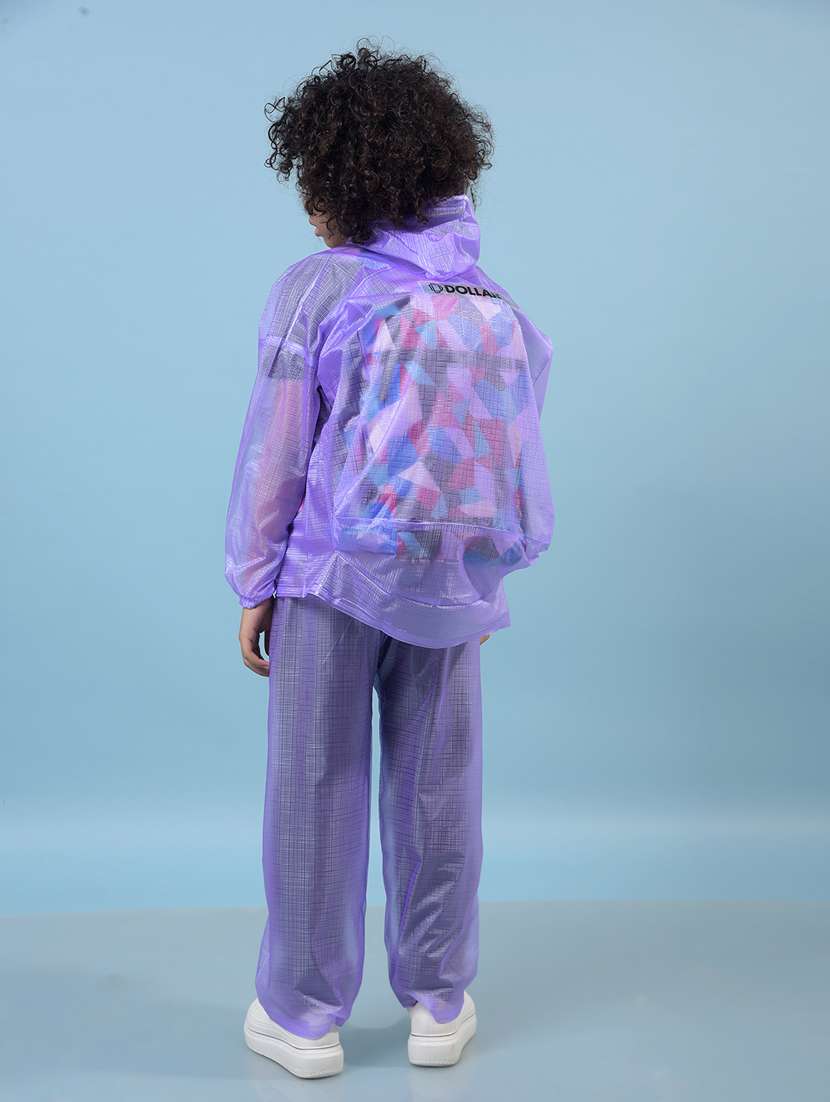 unisex solid long sleeves rain suit - 22567830 -  Standard Image - 4