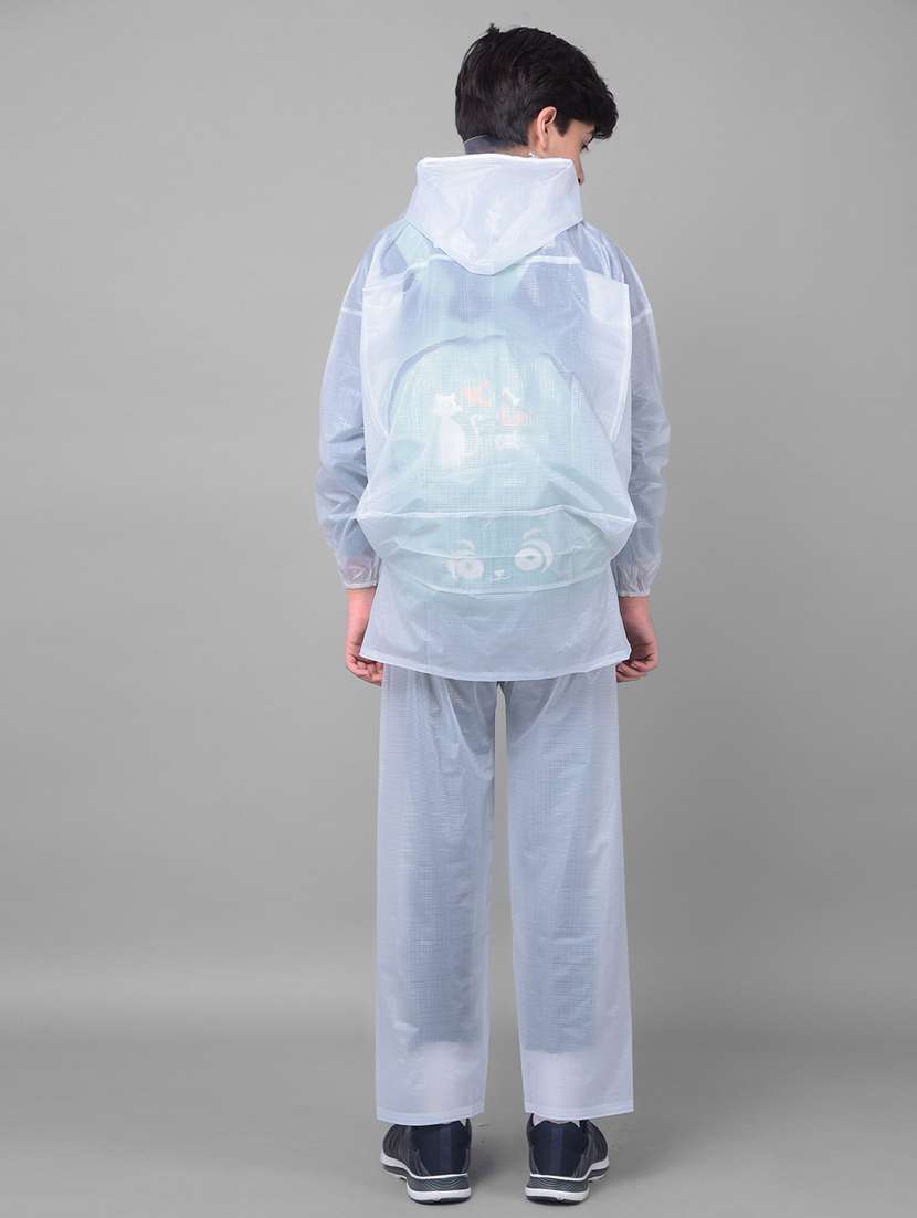 Unisex Solid Long Sleeves Rain Suit - 22567831 -  Standard Image - 4