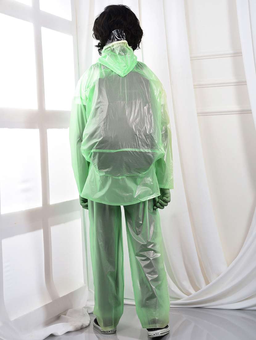 unisex solid long sleeves rain suit - 22567835 -  Standard Image - 4