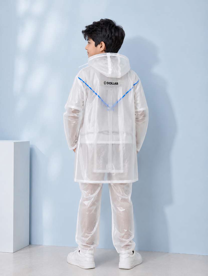 unisex solid long sleeves rain suit - 22567840 -  Standard Image - 4