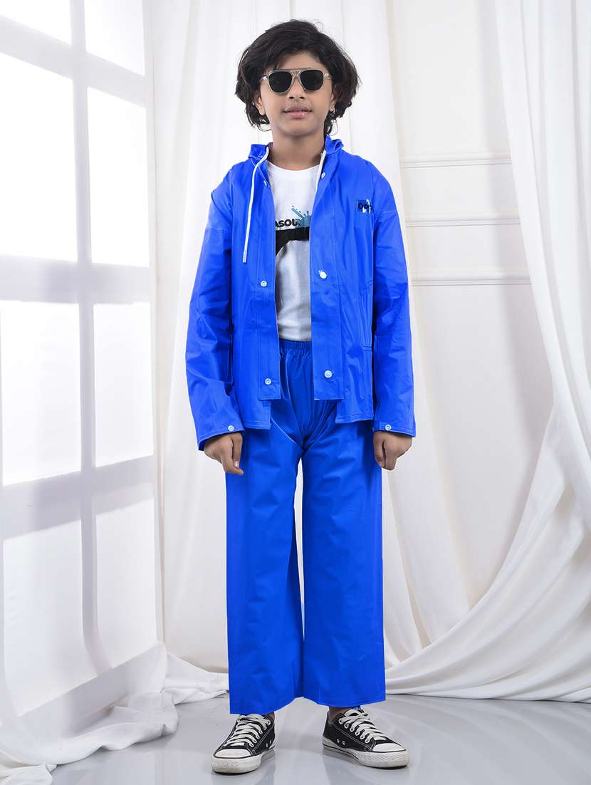 unisex solid long sleeves rain suit