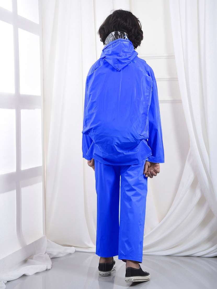 unisex solid long sleeves rain suit - 22567850 -  Standard Image - 4
