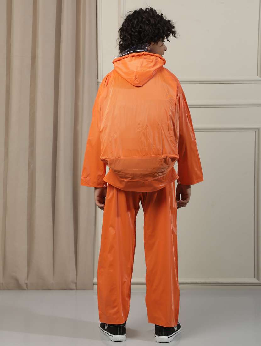 unisex solid long sleeves rain suit - 22567851 -  Standard Image - 4