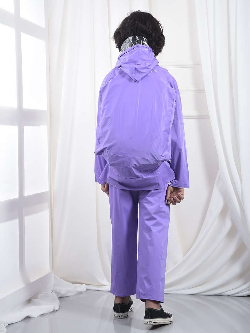 unisex solid long sleeves rain suit - 22567853 -  Standard Image - 4