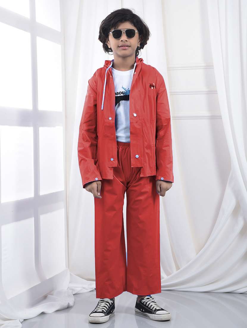 unisex solid long sleeves rain suit