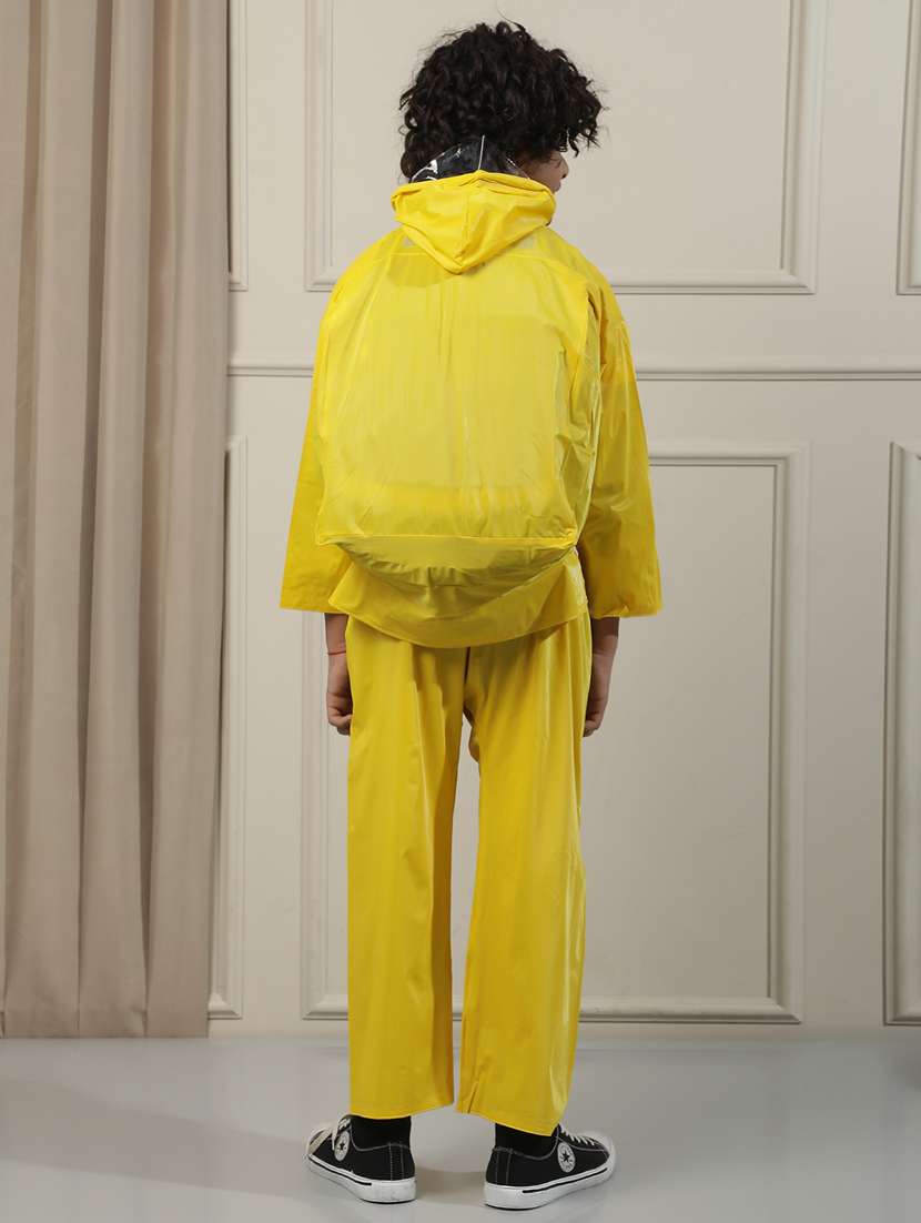 unisex solid long sleeves rain suit - 22567856 -  Standard Image - 4