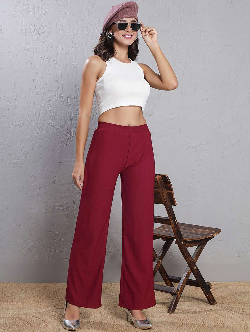 women textured high rise straight trouser - 22567858 -  Standard Image - 4