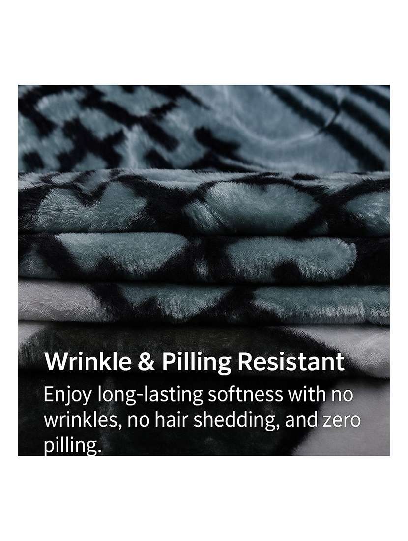 Multi Coloured Printed Winter Blanket - 22568013 -  Standard Image - 4