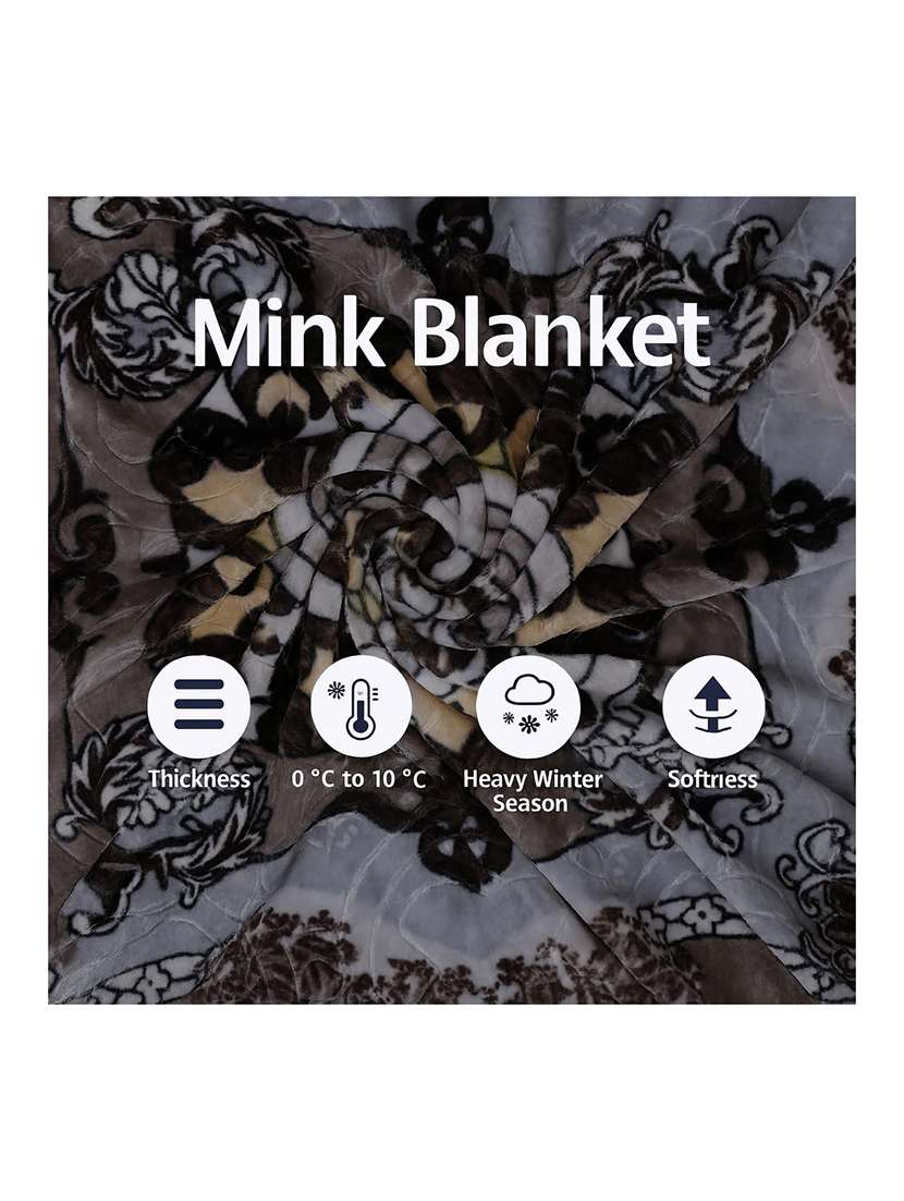 multi coloured printed double bed winter blanket  - 22568020 -  Standard Image - 4