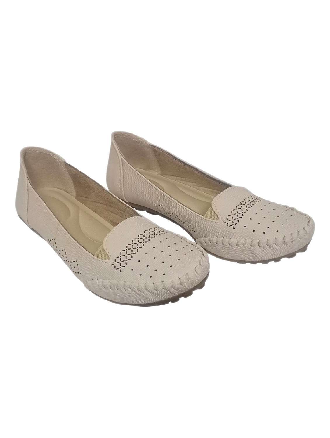 Women Cutwork Detailed Slip On Ballerina - 22568187 -  Standard Image - 1