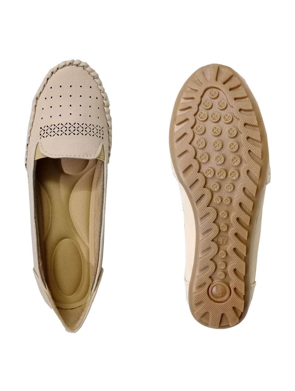 Women Cutwork Detailed Slip On Ballerina - 22568187 -  Standard Image - 4