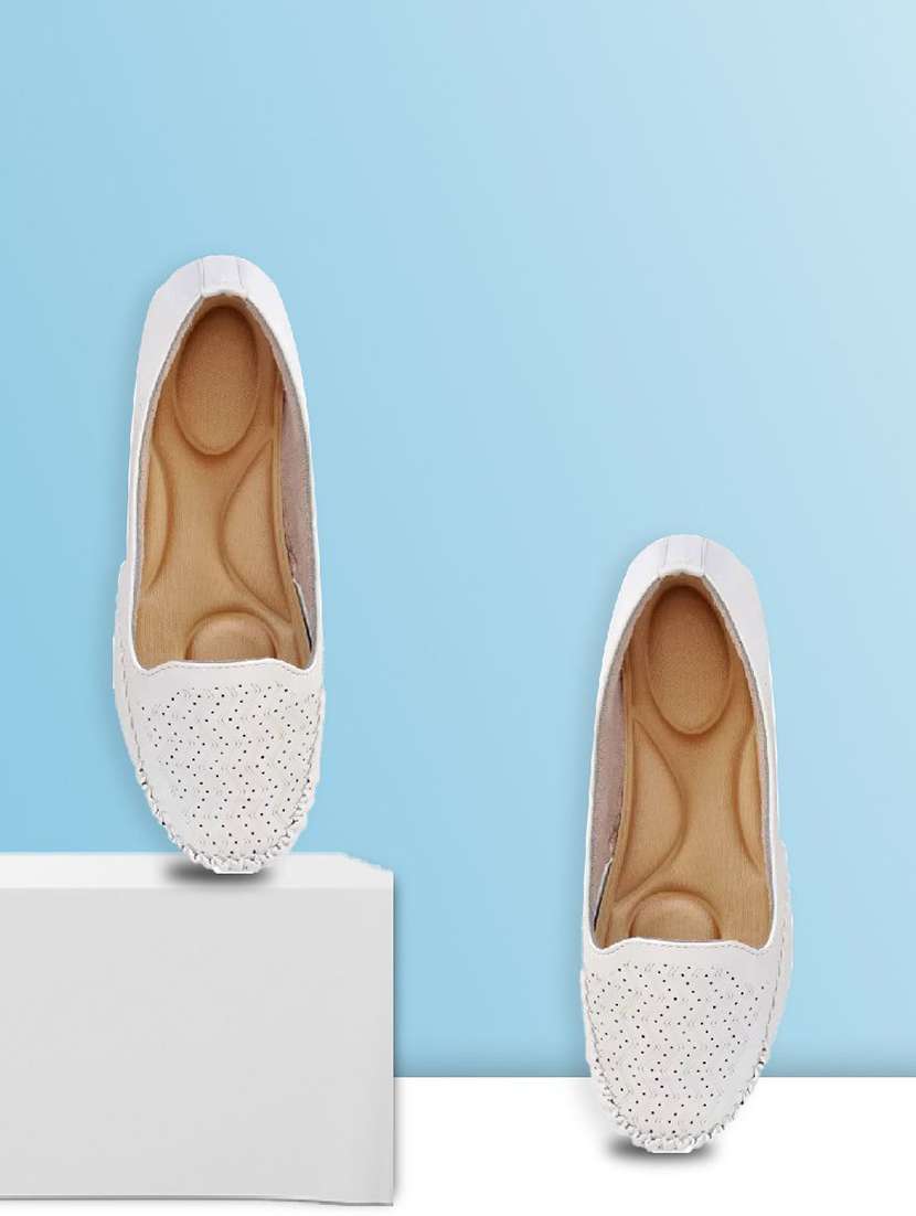 women textured slip on ballerina - 22568218 -  Standard Image - 1