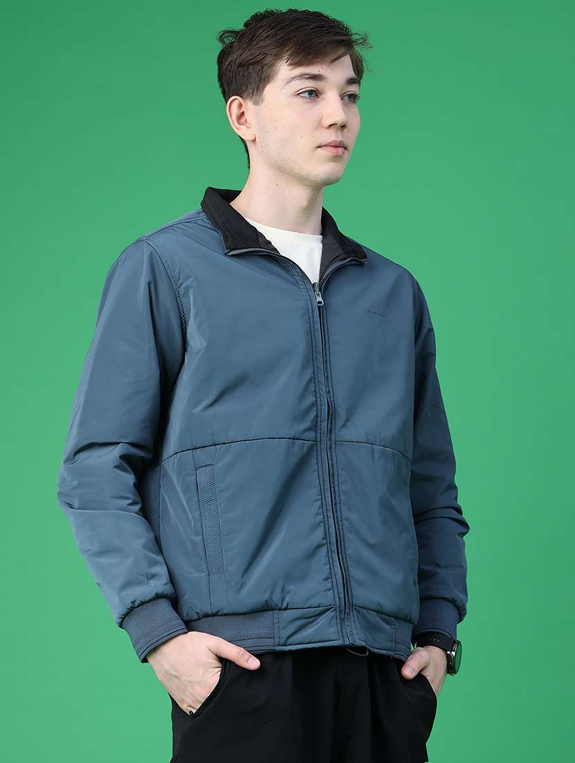 Men Solid Long Sleeve Reversible Bomber Jacket - 22568647 -  Standard Image - 4