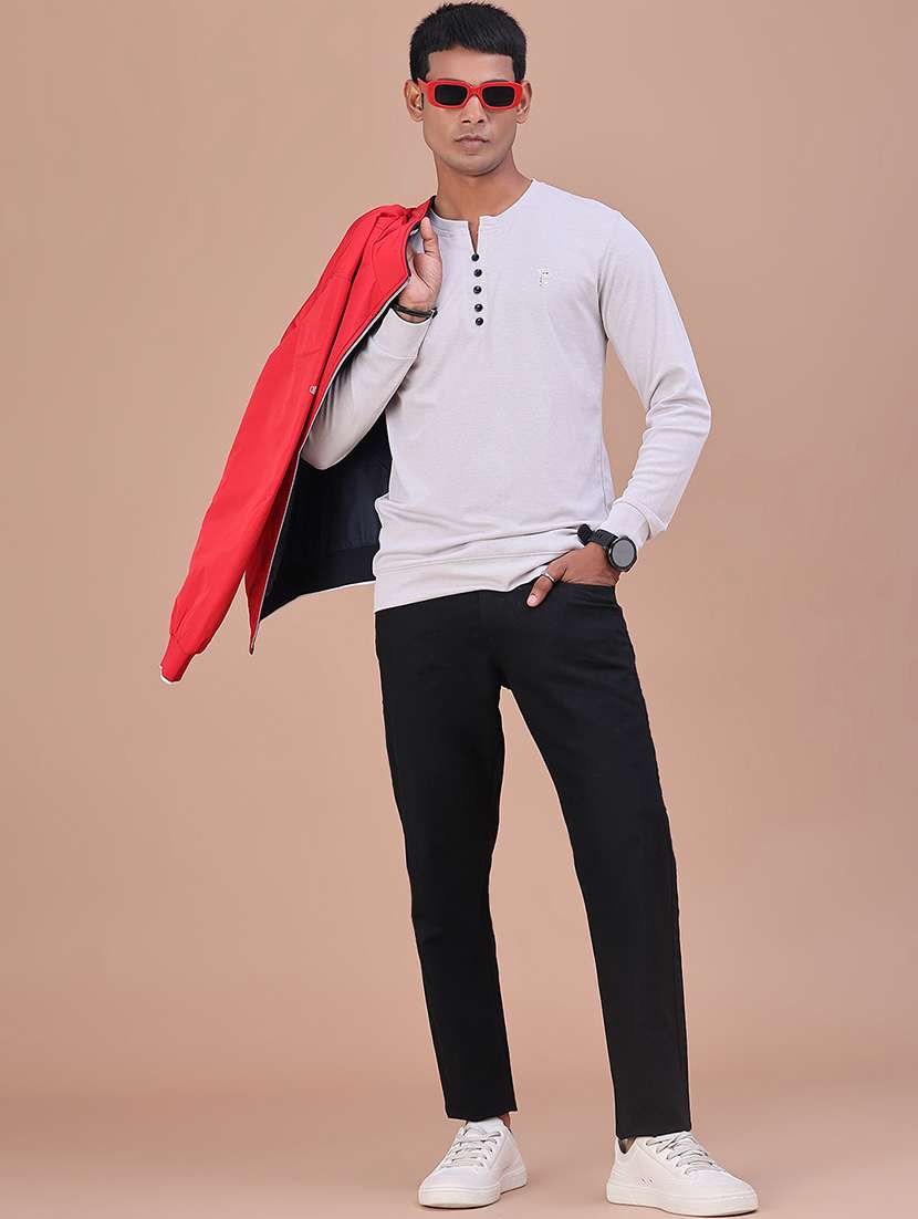 Men Solid Long Sleeves Reversible Bomber Jacket - 22568651 -  Standard Image - 6