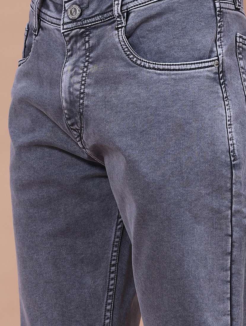 Men Washed Mid Rise Full Length Tapered Jeans - 22568688 -  Standard Image - 1
