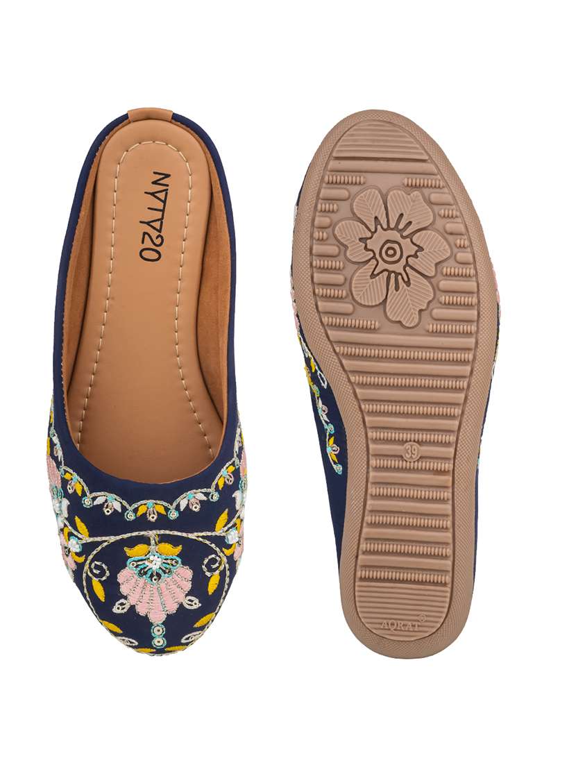 women embroidered slip on mules - 22568940 -  Standard Image - 4