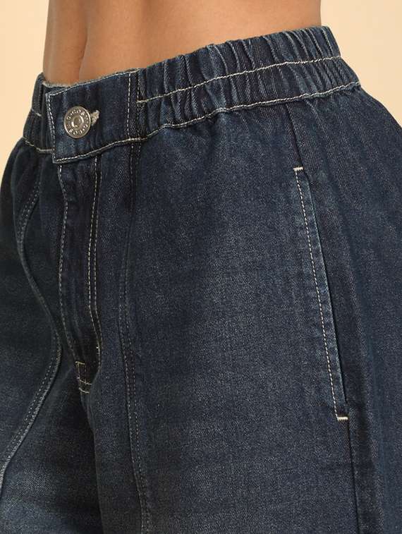 women washed mid rise wide leg jeans - 22568951 -  Standard Image - 1