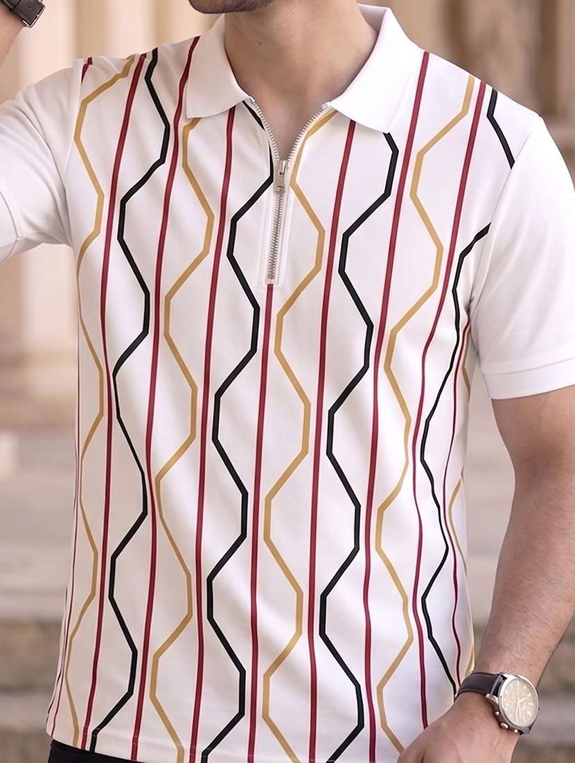 men printed short sleeves polo t-shirt - 22569034 -  Standard Image - 1