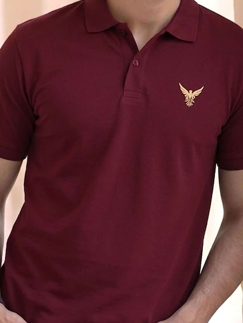 men solid short sleeve regular fit polo t-shirt - 22569075 -  Standard Image - 1