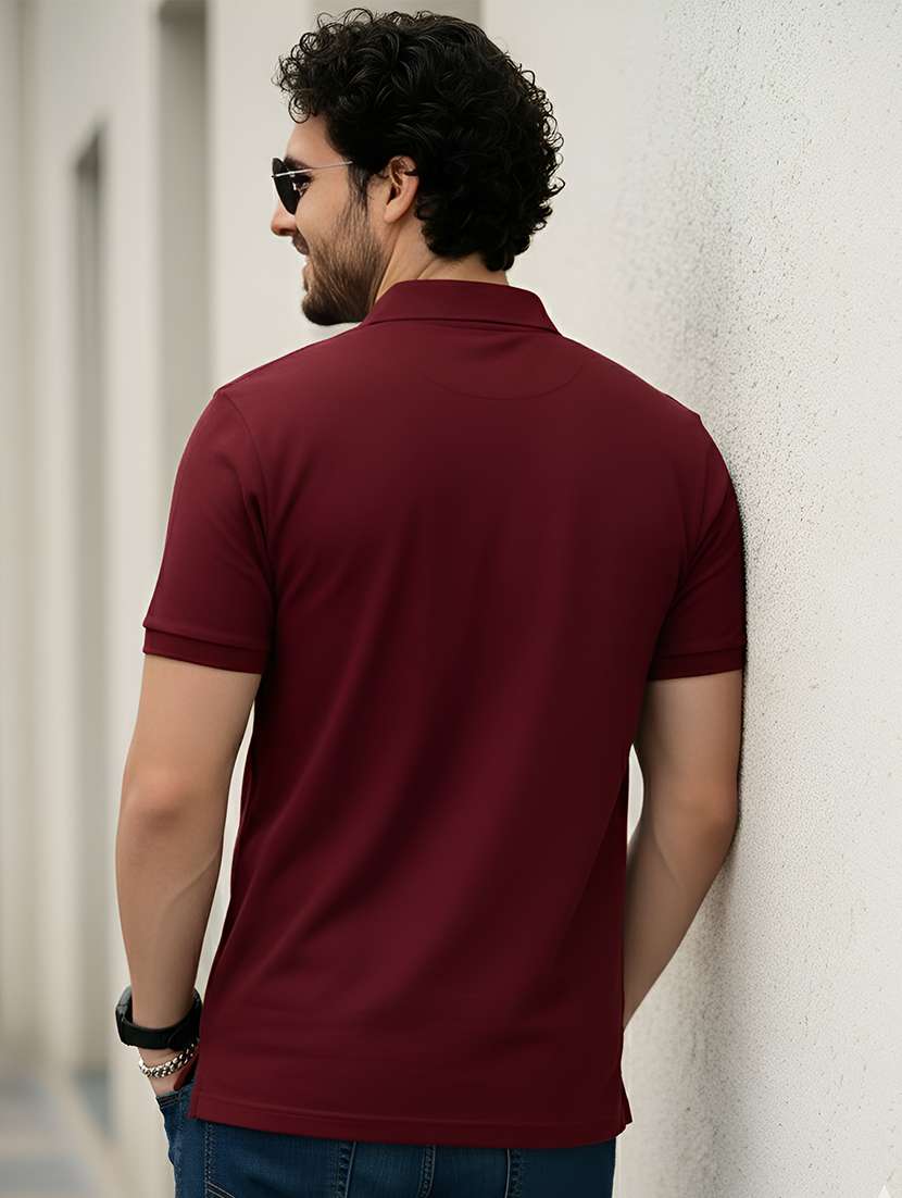 men solid short sleeve regular fit polo t-shirt - 22569075 -  Standard Image - 4