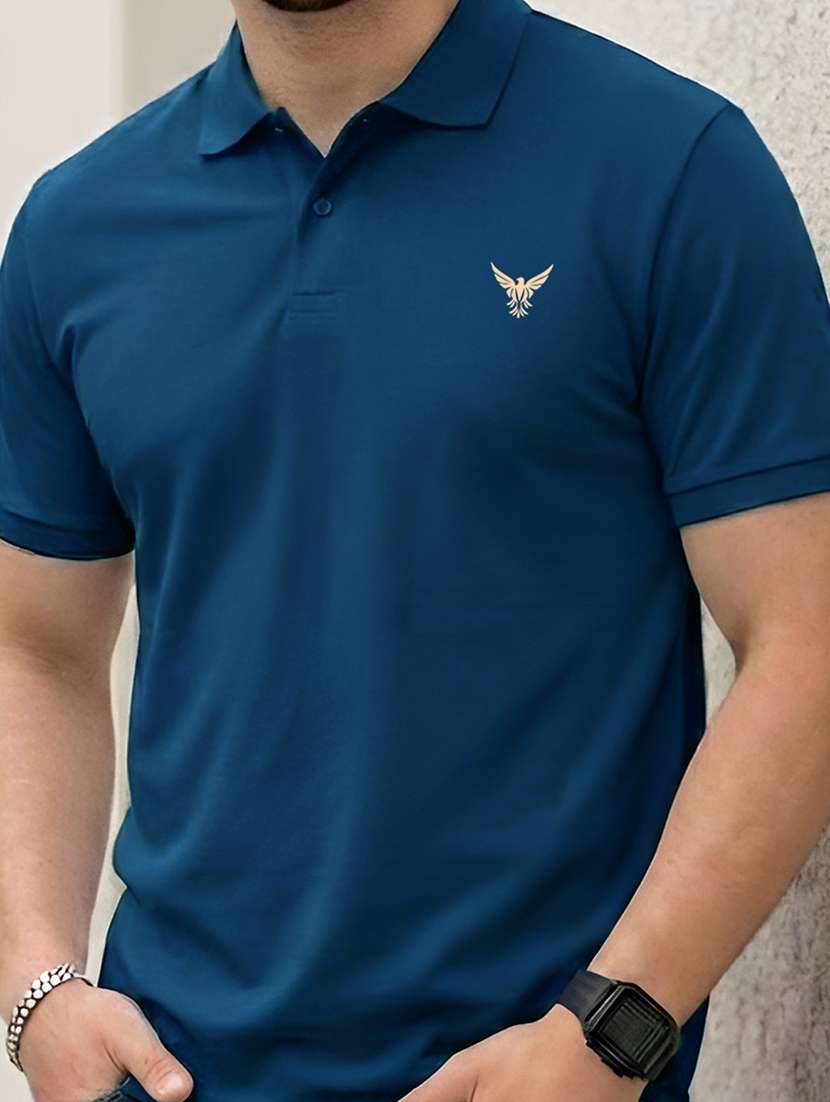 men solid short sleeve regular fit polo t-shirt - 22569078 -  Standard Image - 1