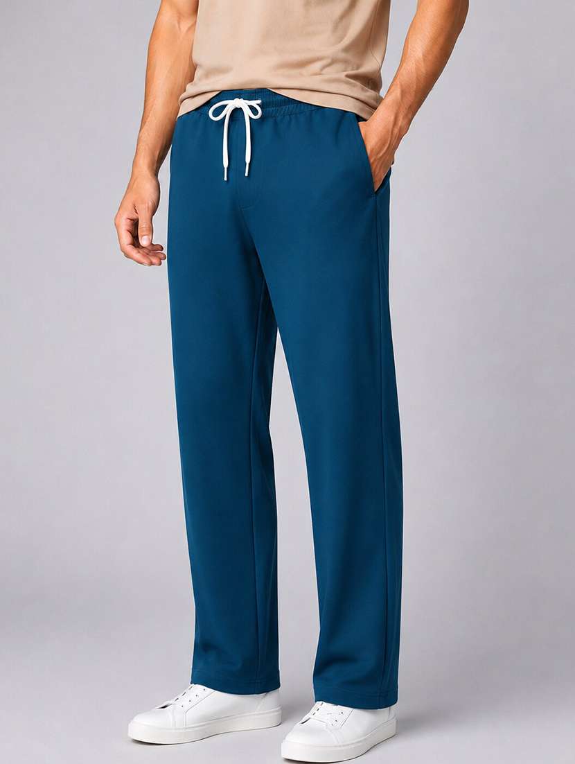 men solid mid rise regular fit track pant - 22569125 -  Standard Image - 1