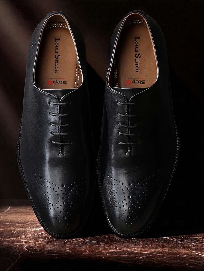 men textured lace up oxford shoes