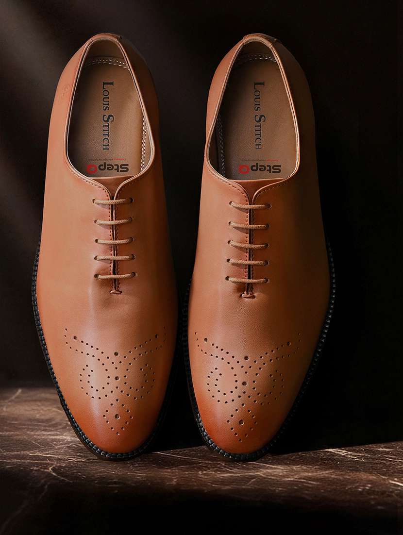 men textured lace up oxford shoes