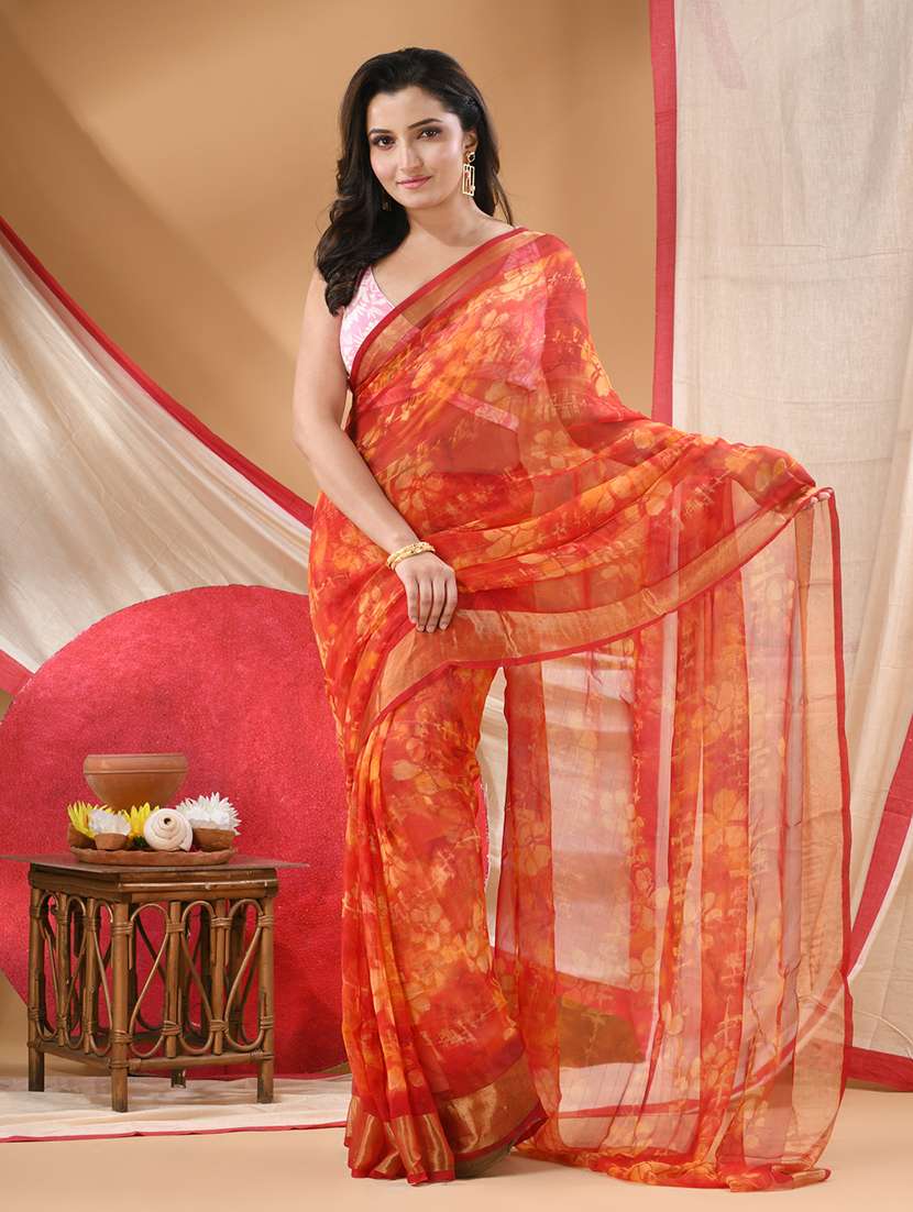 women printed casual wear saree