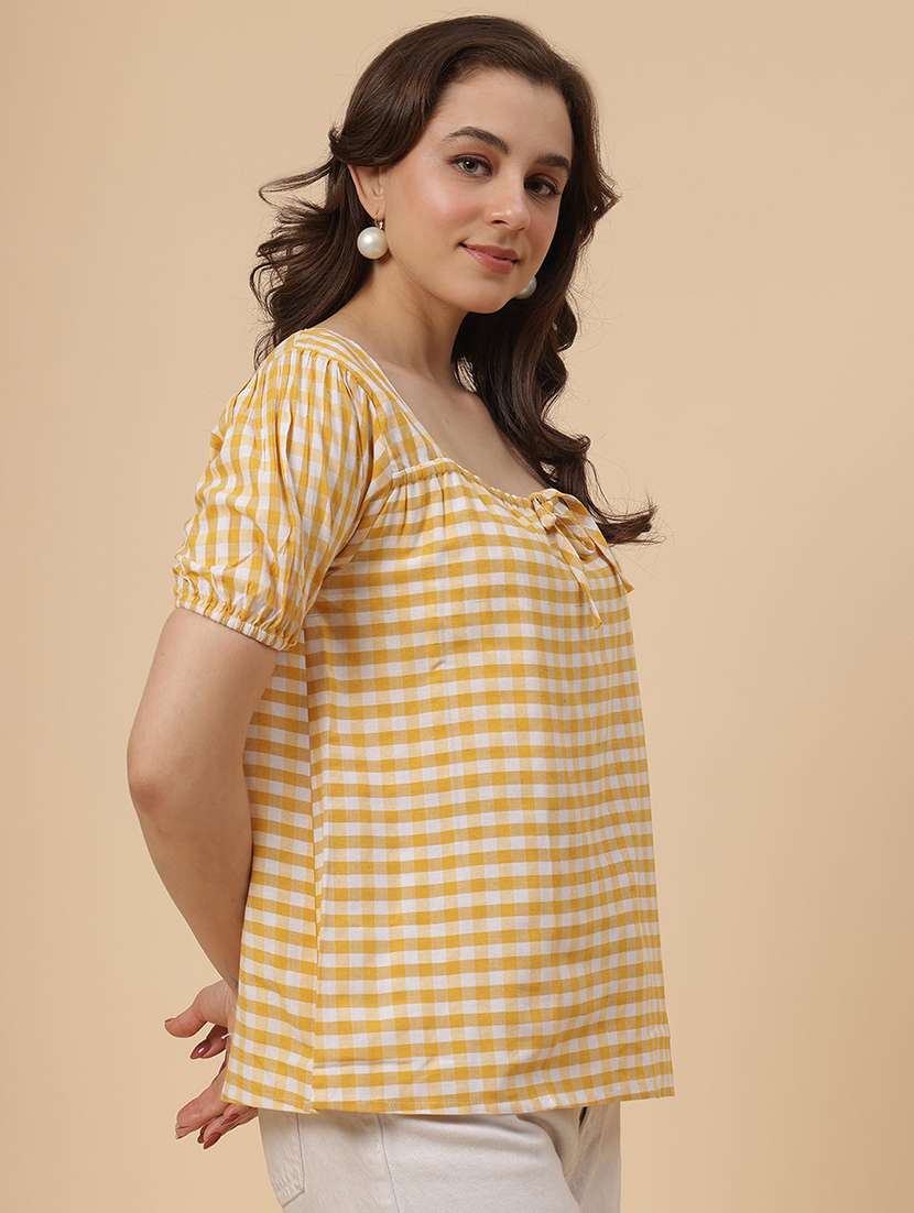 women printed puff sleeves regular top - 22570231 -  Standard Image - 4