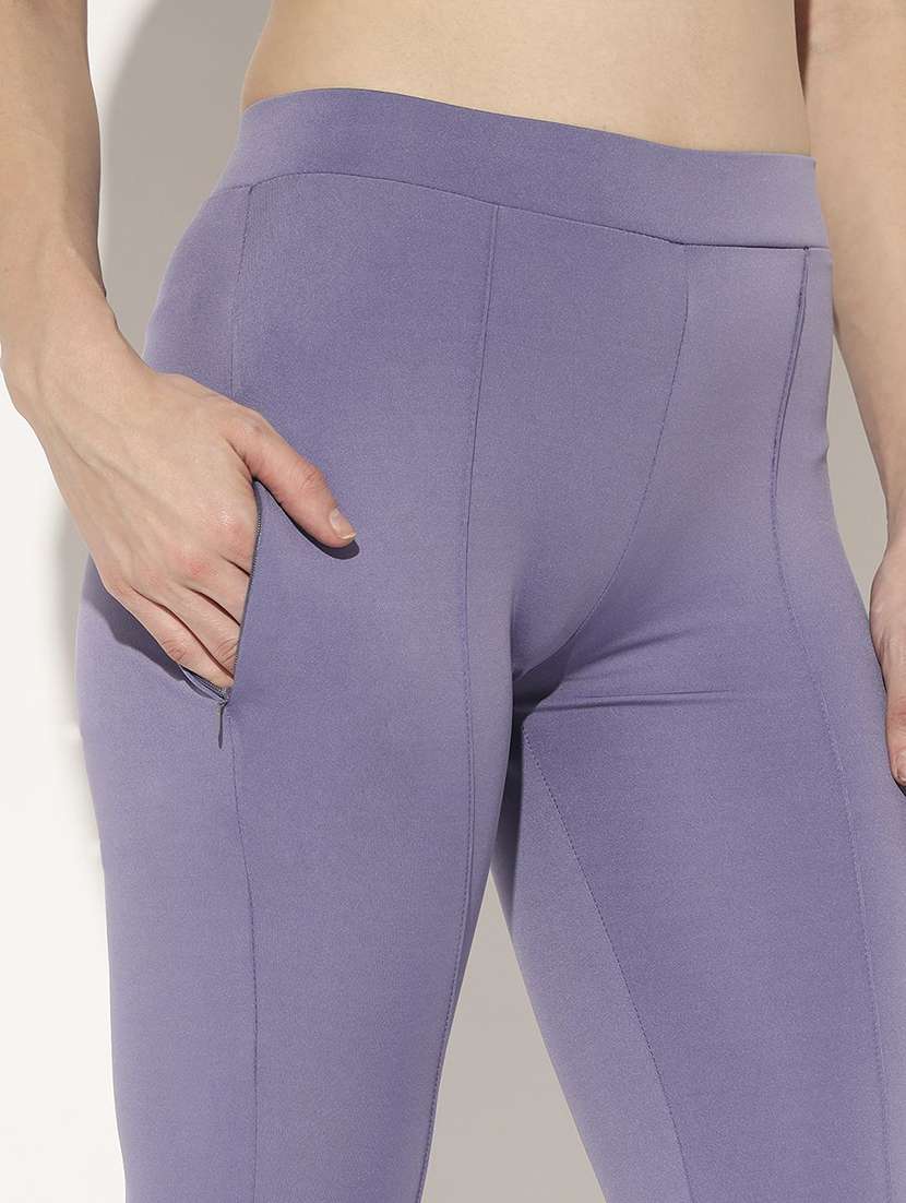 women solid high rise yoga pant - 22570245 -  Standard Image - 1