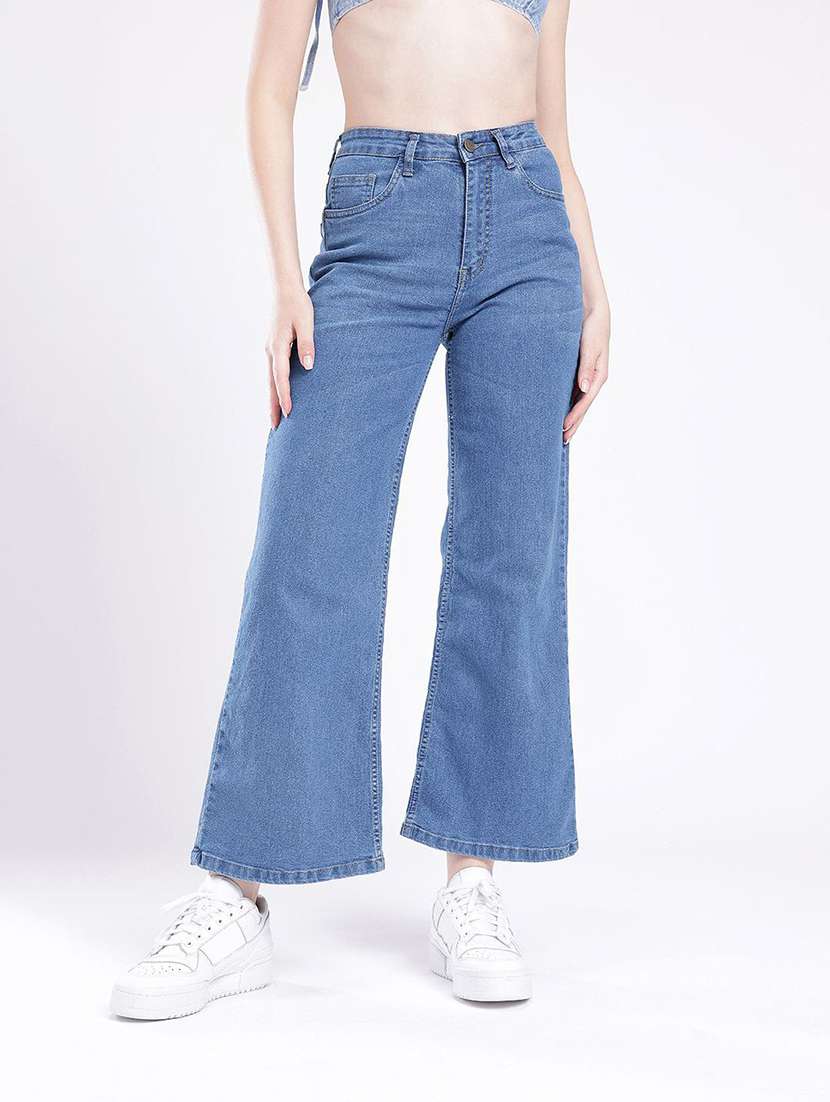 Women Solid High Rise Bootcut Jeans - 22570283 -  Standard Image - 1