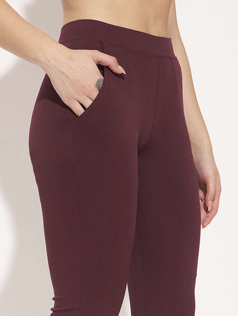 women solid high rise yoga pant - 22570320 -  Standard Image - 1
