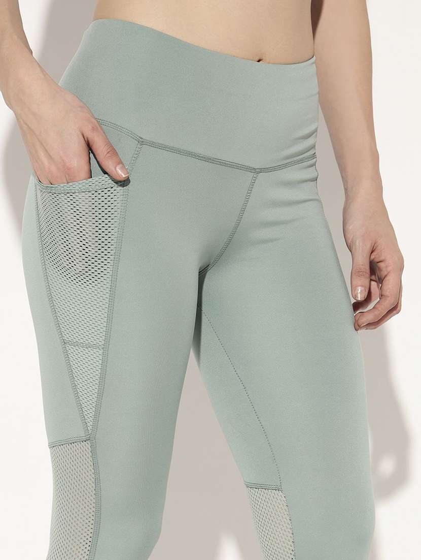 women self design high rise leggings - 22570446 -  Standard Image - 1
