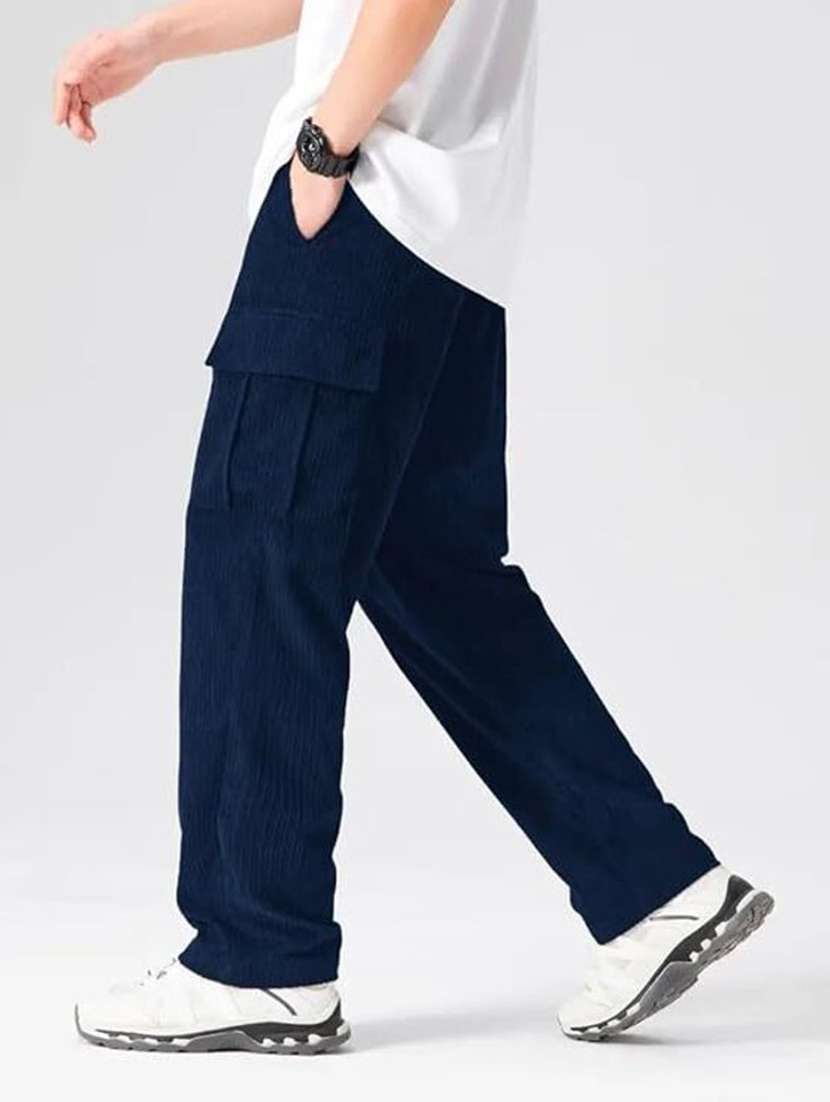 men solid mid rise relaxed fit cargo pant - 22570507 -  Standard Image - 4
