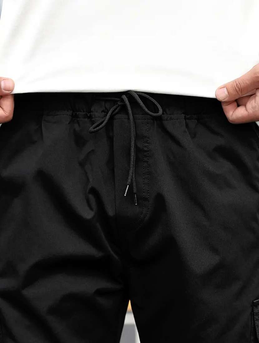 men solid mid rise regular fit jogger - 22570511 -  Standard Image - 4