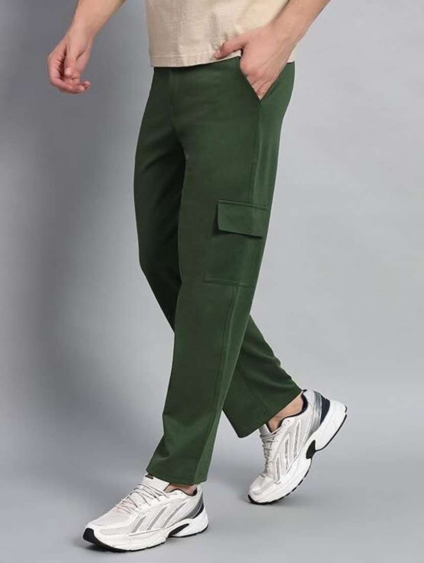men solid mid rise regular fit cargo pant - 22570540 -  Standard Image - 1