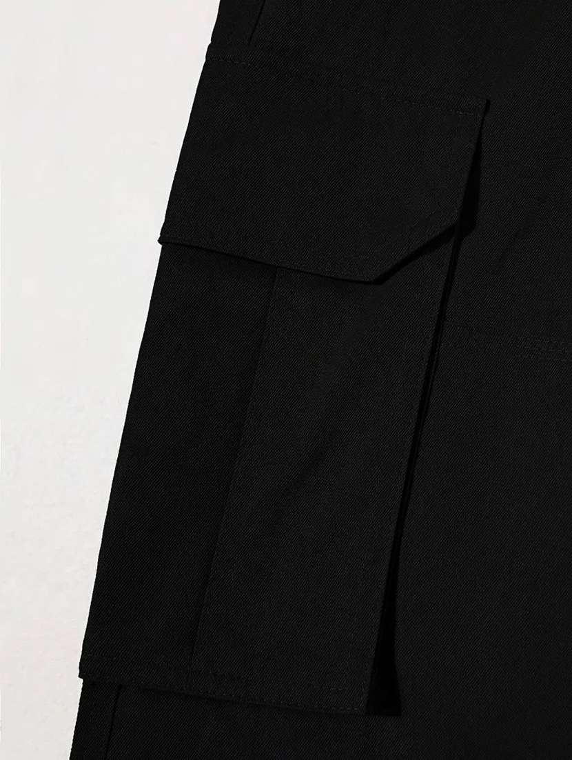 men solid mid rise relaxed fit cargo pant - 22570559 -  Standard Image - 4