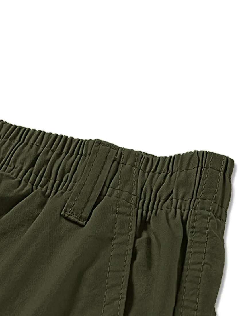 Men Solid Mid Rise Regular Fit Cargo Pant - 22570567 -  Standard Image - 4