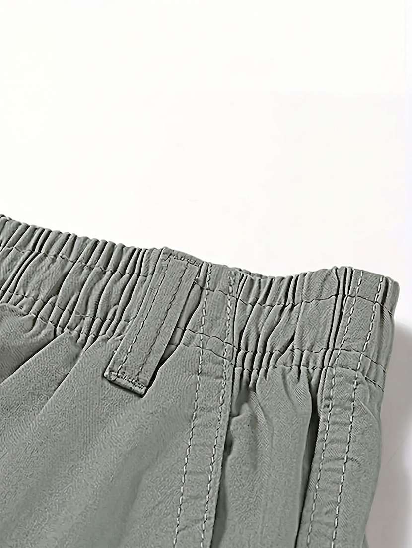 Men Solid Mid Rise Regular Fit Cargo Pant - 22570577 -  Standard Image - 4